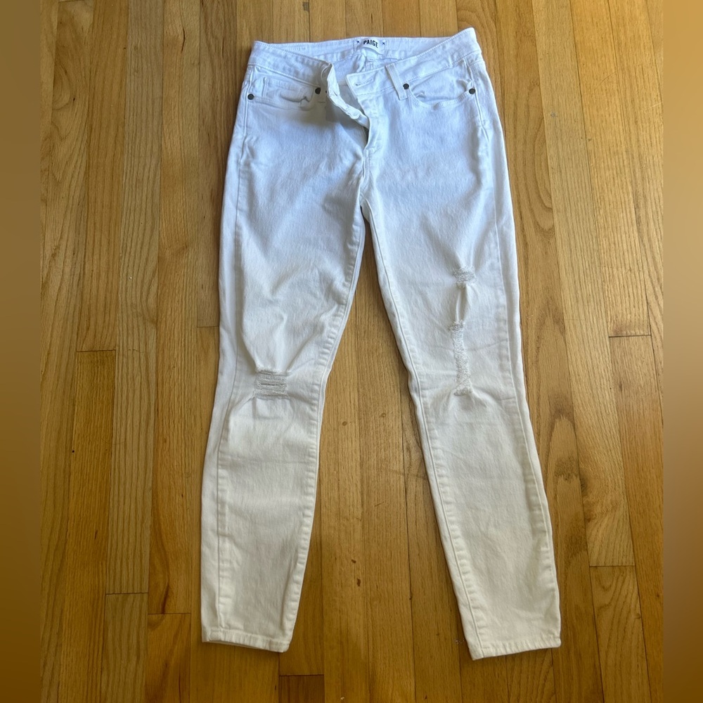 Sz 27 White Paige Jeans